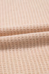 Light French Beige Cactus Forest Waffle Half Sleeve Tee Short Set